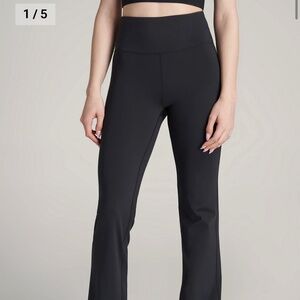 American Tall Balance Flare Yoga Pants Leggings Black Pockets Women's Small Tall